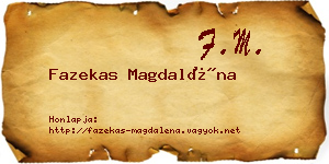 Fazekas Magdaléna névjegykártya